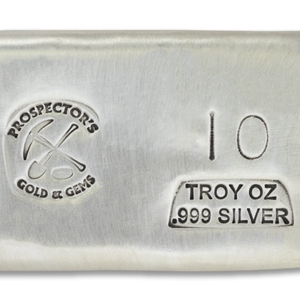 10 Prospectors Hand Poured Silver Bar