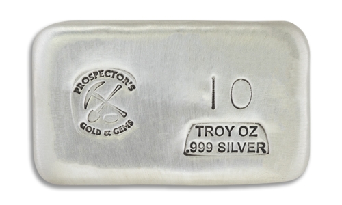 10 Prospectors Hand Poured Silver Bar