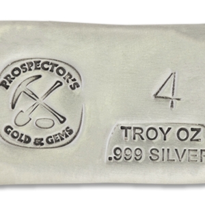 4 Prospectors Hand Poured Silver Bar