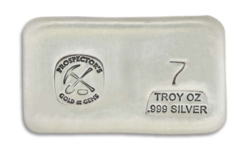 7 Prospectors Hand Poured Silver Bar