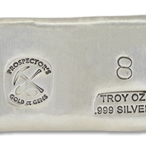 8 Prospectors Hand Poured Silver Bar