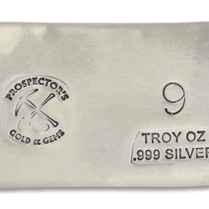 9 Prospectors Hand Poured Silver Bar