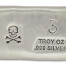 3 Ounce Scull & Crossbone Prospectors Hand Poured Silver Bar