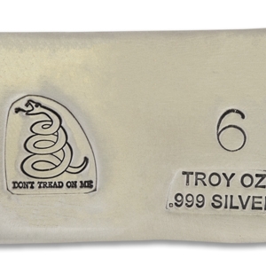 6 Ounce Dont Tread on Me Prospectors Hand Poured Silver Bar